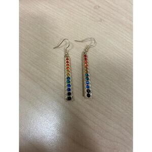 Stunning Rainbow Crystal Long Fashion earrings